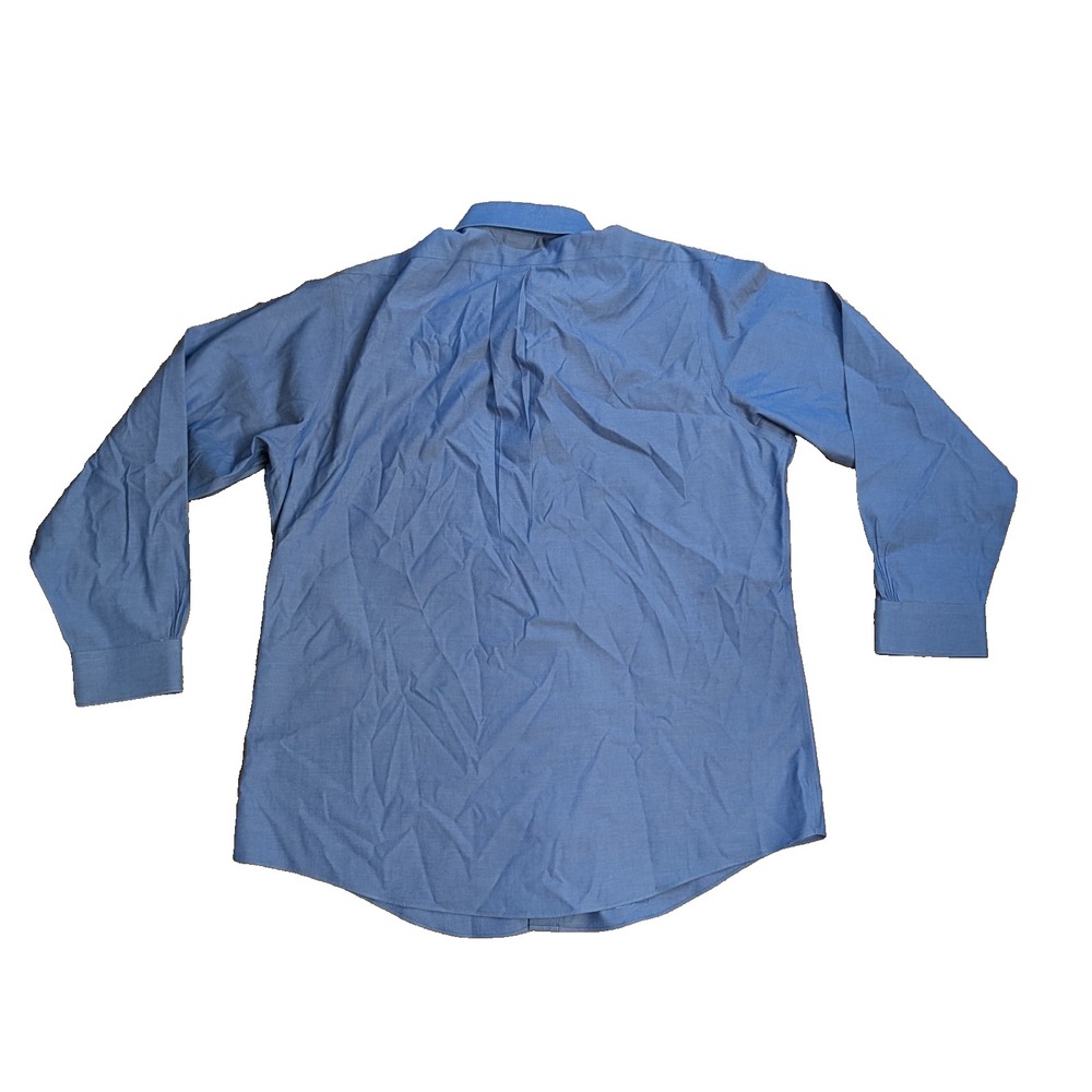 Brooks Brothers Traditional Fit Non-Iron Dress Shirt Blue Men's 17 1/2 35 Cotton - Picture 3 of 7